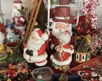 Santa figures, Christmas , vintage