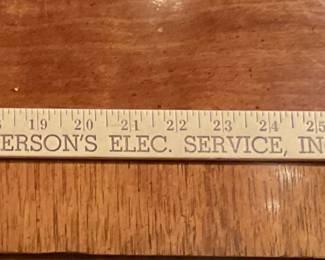 Yard stick from Frierson’s electrical service.