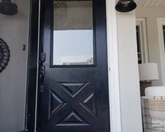 Entry door with electronic lock