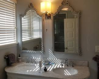 Gorgeous bath vanity mirrors & lighted sconce