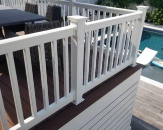 Limited amount of vinyl railing