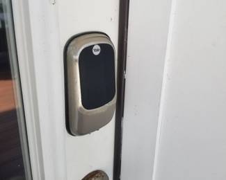 Entry door with electronic lock