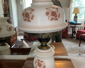 Vintage Hurricane Lamp (matching pair)