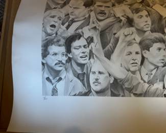 Prints of the Gordon Miller drawing of the Eurodollar trading pit signed & numbered.