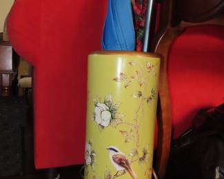 Asian themed umbrella stand.
