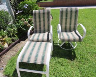 Three piece outdoor furniture.