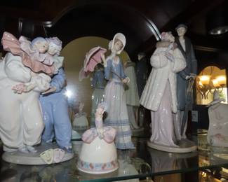 Large Lladro figures.
