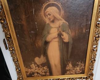 Vintage Virgin Mary print