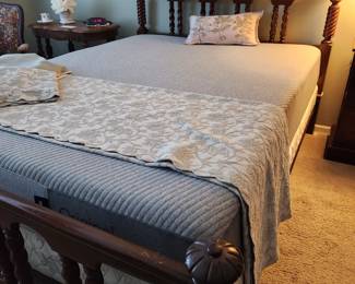 Beautiful carved queen bed