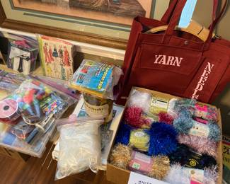 Yarn, Needles, Supply Bag, Vintage Sewing Patterns, Misc Craft Supplies