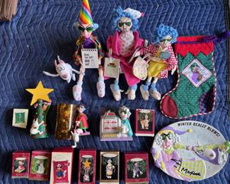 Maxine - Stocking, Shelf Sitters, Platter, Tree topper, Ornaments, Napkin Holder