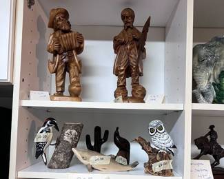 Vintage Wood Carvings, Bird Carvings, Olive Wood Nativity, Wooden Church
