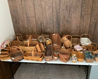 Collection of Longaberger Baskets. Dates from the 50’s through the 90’s