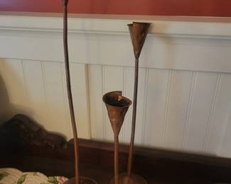 Copper Candle Holder Sold As A Set