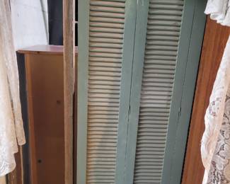 2 Large Sections Of Shutters ( Green )