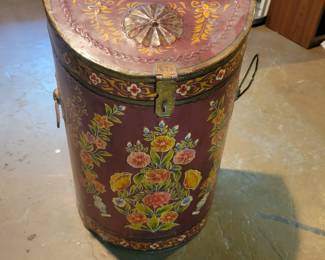 Vintage Toll Ware Demilune Waste Receptacle