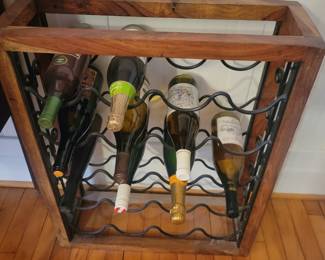 Smaller Wine Rack In Beautiful Wood Frame ( Wine Not Included )