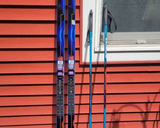 Set Of Much Longer Rossignol Skies With Poles