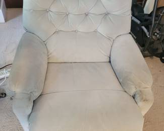 Grey Velvet Like Microfiber Rocking / ReclinerWall Hugger Chair