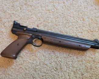 The Crossman Model 1377 Also Known As The American Classic Is A Single Shot Bolt Action Pneumatic .177 Caliber Pellet Gun . In Excellent Shape .See Next 2 Pics