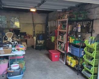 #2 Garage Full And U Will Find Garden Items In This Garage From Garden Tools ,Chemicals, Outdoor Pots And Much More