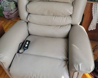 Grey Leather Lift Chair Like Brand New