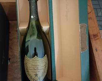 Dom Perignon bottle and box