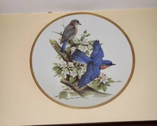 A collection of 15 plates with art work by Roger Torrey Peterson 