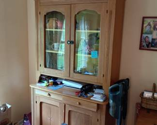 Two part vintage cupboard 