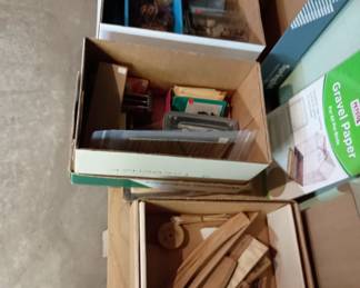 Building supplies for model railroad scenery 