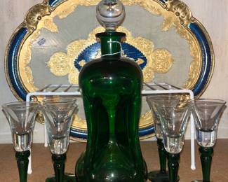 Kastrup Holmegaard decanter set. Beautiful condition 