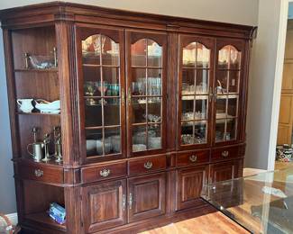 Pennsylvania House Cherry 4 piece lighted display cabinet.  