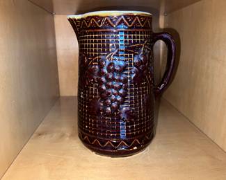 Crock milk pitcher