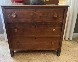 Antique 3 drawer chest 