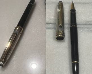 Classic Mont Blanc Ball Point Pen with Sterling Cap