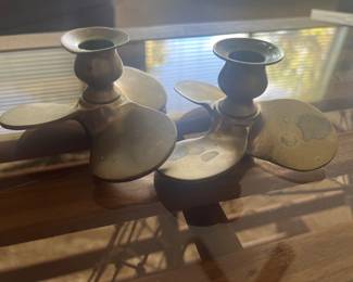 Brass Propeller candleholders