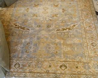 Wool Area Rug Made India certified Child Labor Free 109" x 71 1/2"