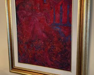 Framed Original Painting M Toral 51" x 46"