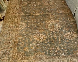 Wool Area Rug Made India certified Child Labor Free 109" x 71 1/2"