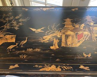 Asian Style Black Table Desk 33" 44" x 25"