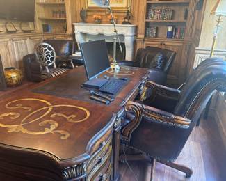 Inlaid Marquetry Executive Desk 