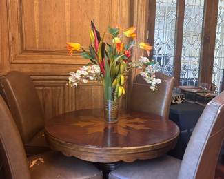 Round Inlaid Marquetry Table