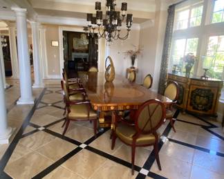 12 ft Dining Table and 8 chairs