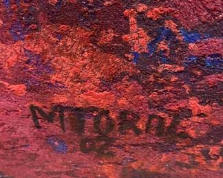 Framed Original Painting M Toral 51" x 46"