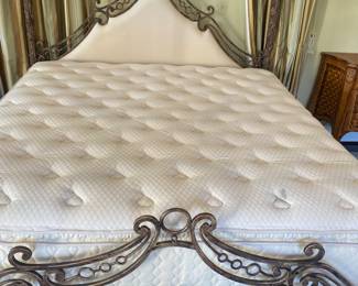 King Size Cinderella Canopy Bed Brushed Metal 