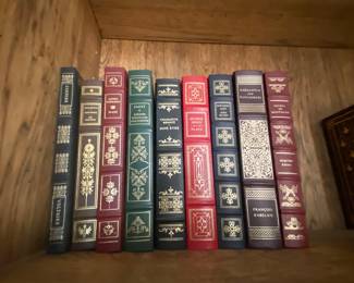 Leather bound classic hardcover books 1985