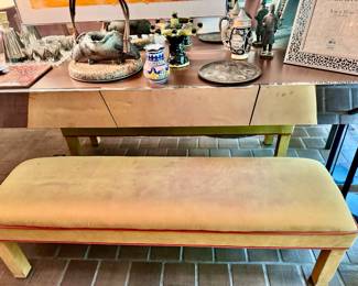 MCM Bench in tam and orange