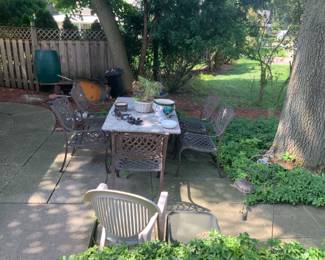 Cast Aluminum Patio Chairs and Table $300 available for pre-purchase