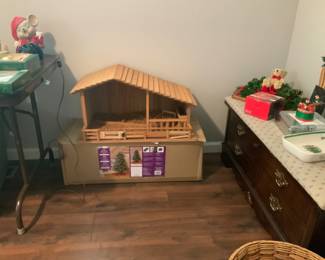 Nativity Set plus nice Lane Cedar Chest to the right