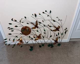 Iron Leaf bird metal art 